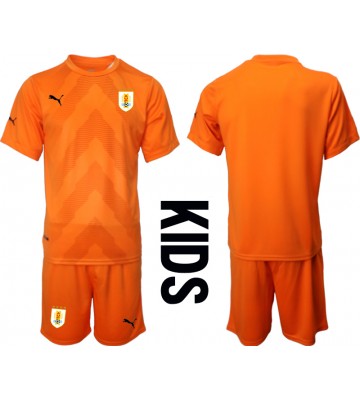 Uruguay Målmand Replika Babytøj Udebanesæt Børn VM 2022 Kortærmet (+ Korte bukser)